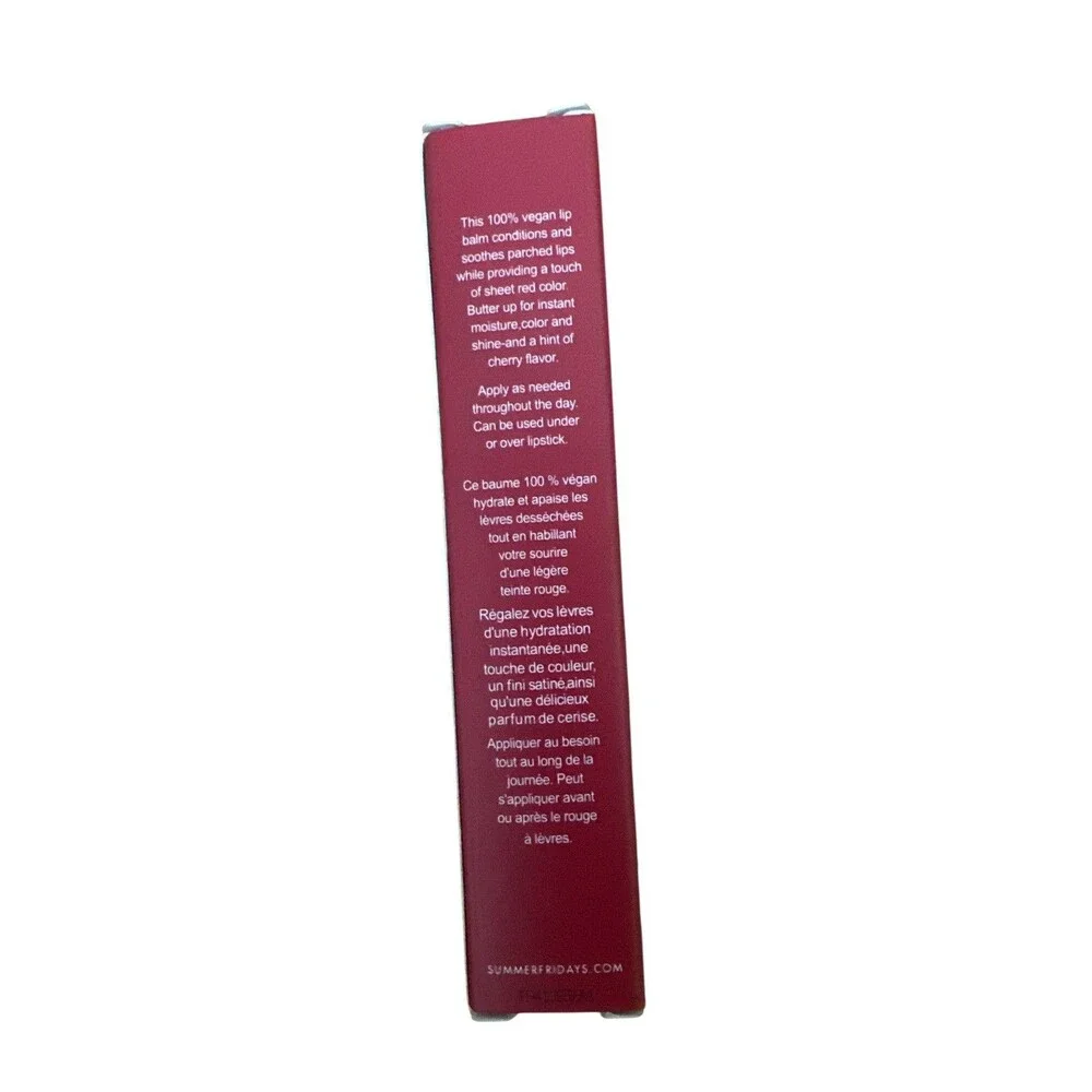 Summer Fridays Lip Butter Balm - Cherry - 0.5oz / 15g - NEW In Box